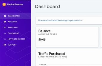 packetstream income